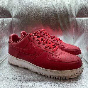Size 12 - NikeLab Air‎ Force 1 Low Red Mens Lace Up Basketball Shoes 555106-601